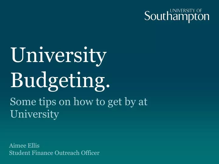 university budgeting