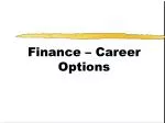 Finance – Career Options - slide 1