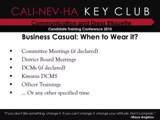 Business Casual: When to Wear it?