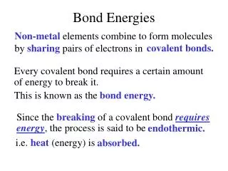 Bond Energies