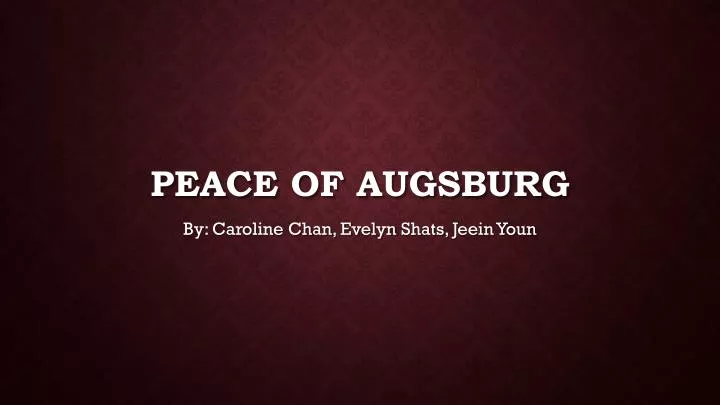 peace of augsburg