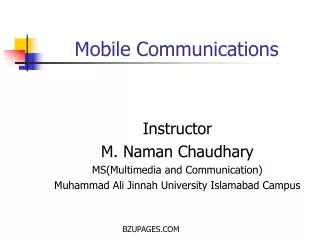 Mobile Communications