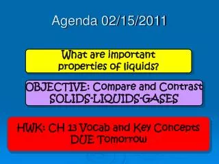 Agenda 02/15/2011