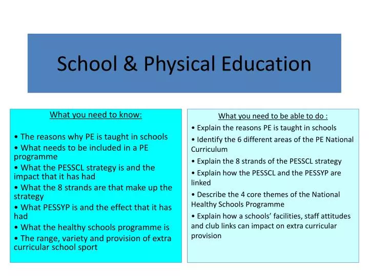 school physical education