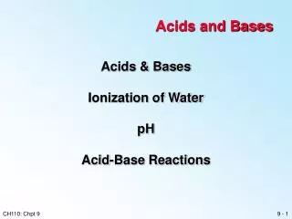 acids and bases