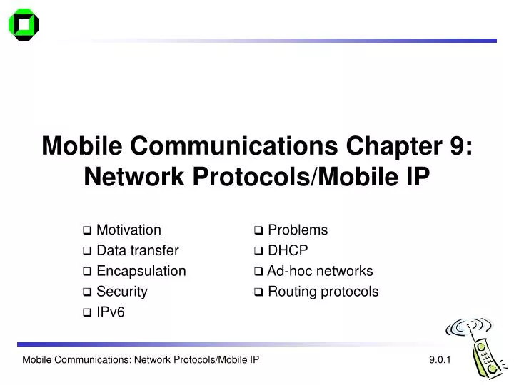 mobile communications chapter 9 network protocols mobile ip
