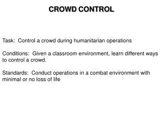 CROWD CONTROL