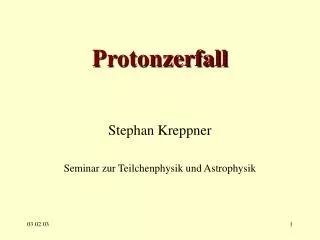 protonzerfall