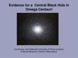 Evidence for a Central Black Hole in Omega Centauri