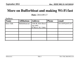 More on Bufferbloat and making Wi-Fi fast