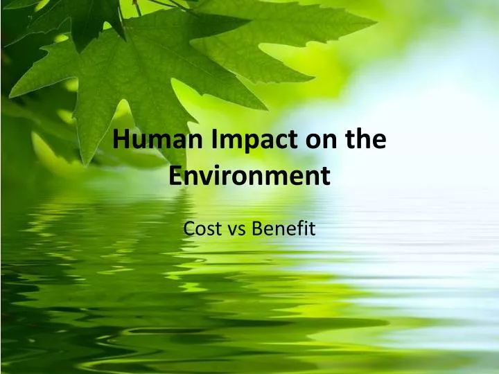 human impact on the environment