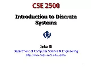 CSE 2500 Introduction to Discrete Systems