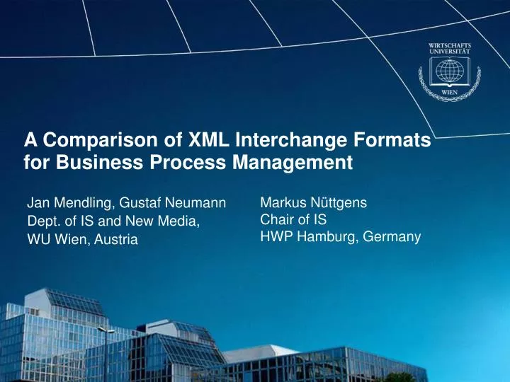 a comparison of xml interchange formats for business process management