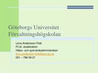 g teborgs universitet f rvaltningsh gskolan