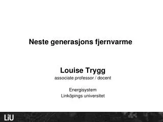 neste generasjons fjernvarme