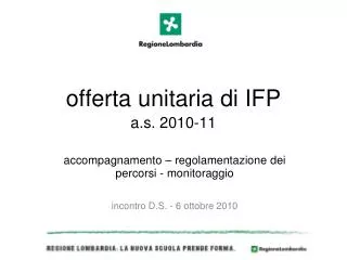 offerta unitaria di IFP a.s. 2010-11
