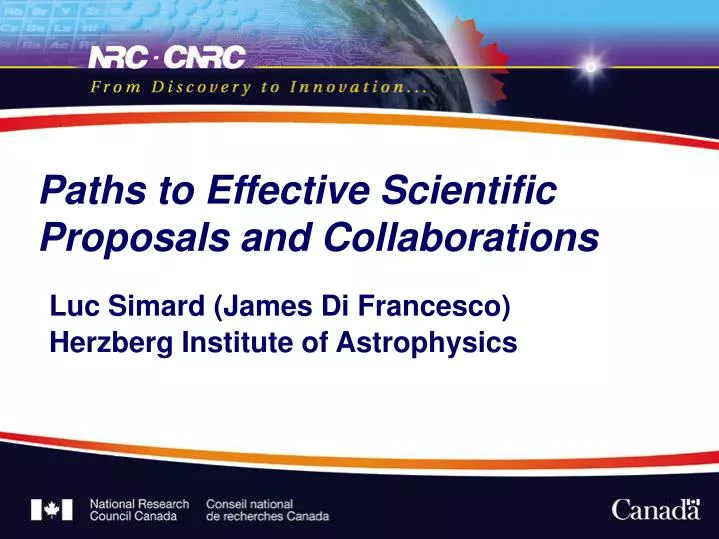 paths to effective scientific proposals and collaborations