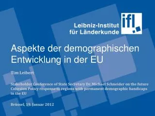 aspekte der demographischen entwicklung in der eu