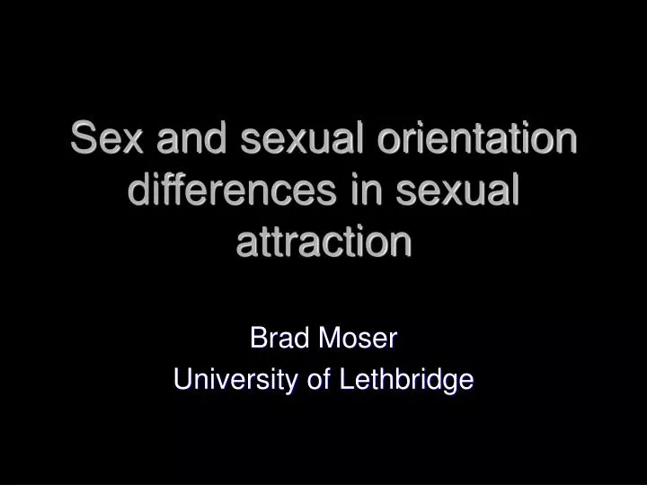 sex and sexual orientation differences in sexual attraction