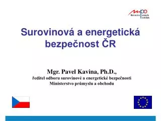Surovinová a energetická bezpečnost ČR
