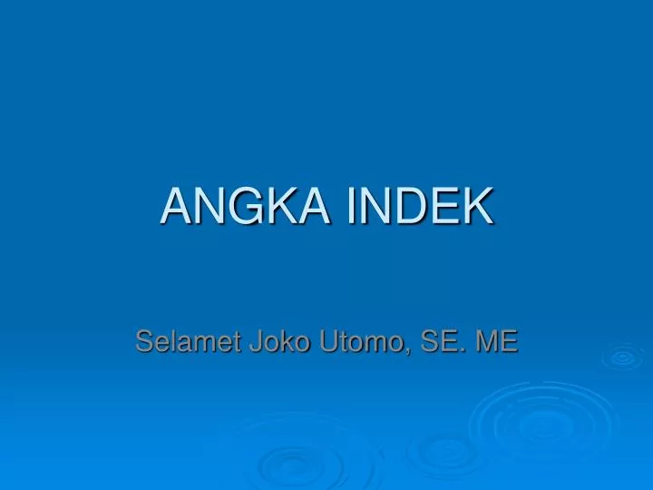 angka indek