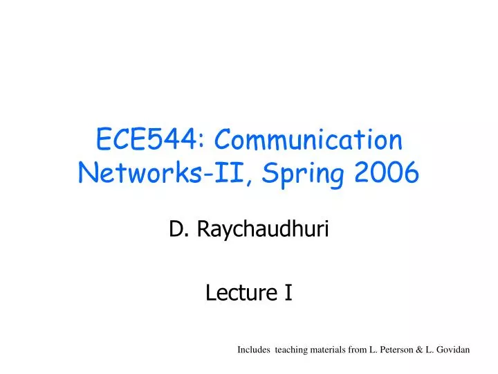 ece544 communication networks ii spring 2006