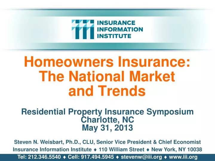 homeowners insurance the national market and trends