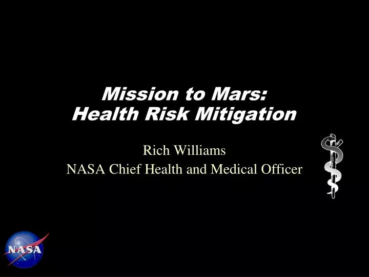 rich williams nasa chief health and medical officer