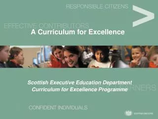 A Curriculum for Excellence