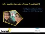 Safer Medicine Admissions Review Team (SMART) - slide 1