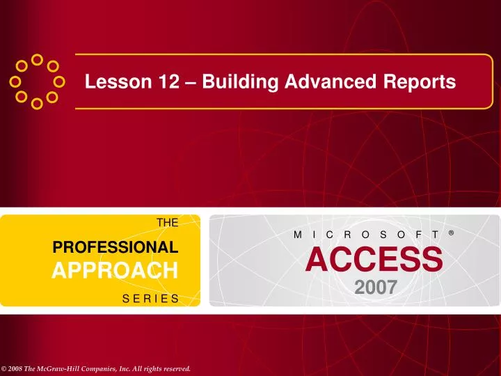 lesson 12 building advanced reports