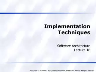 Implementation Techniques