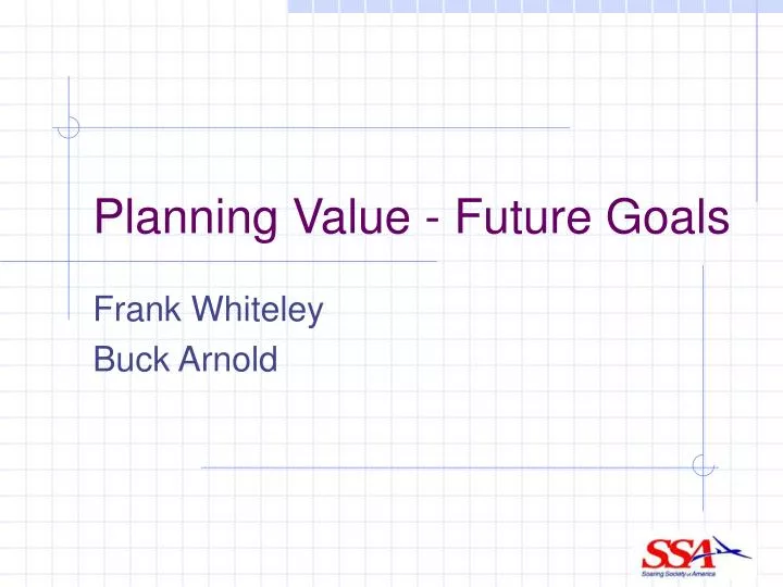 planning value future goals