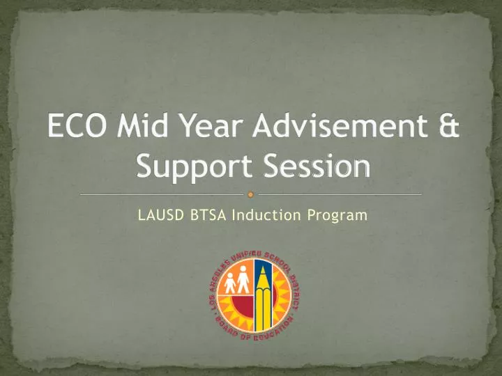 eco mid year advisement support session