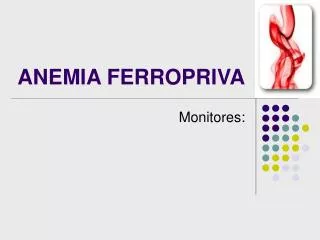 anemia ferropriva