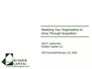 Readying Your Organization to Grow Through Acquisition