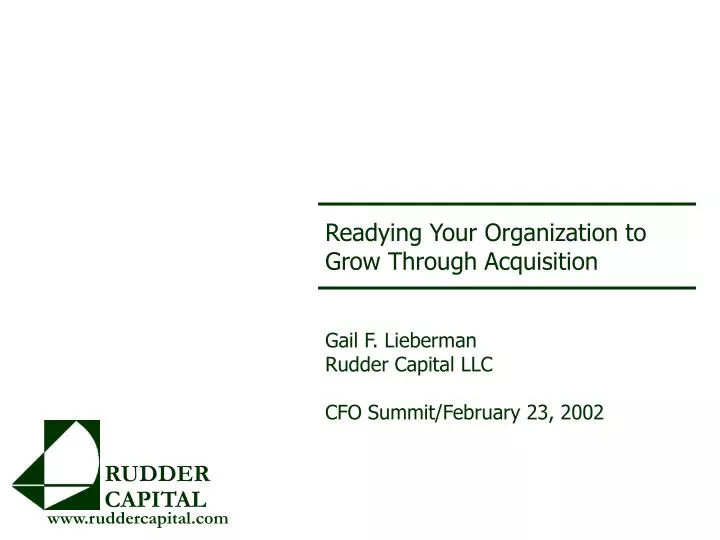 readying your organization to grow through acquisition