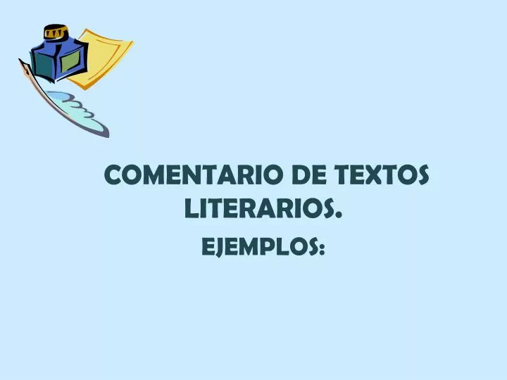 comentario de textos literarios ejemplos