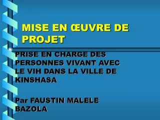 mise en uvre de projet