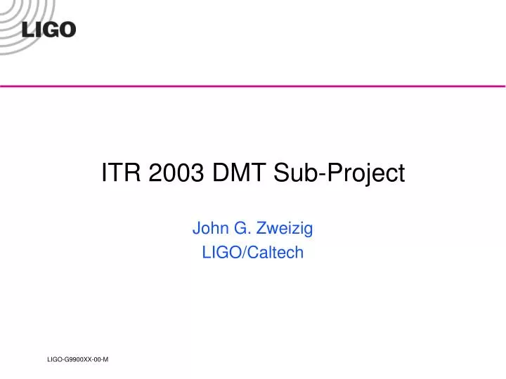 itr 2003 dmt sub project