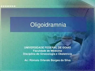 oligoidramnia