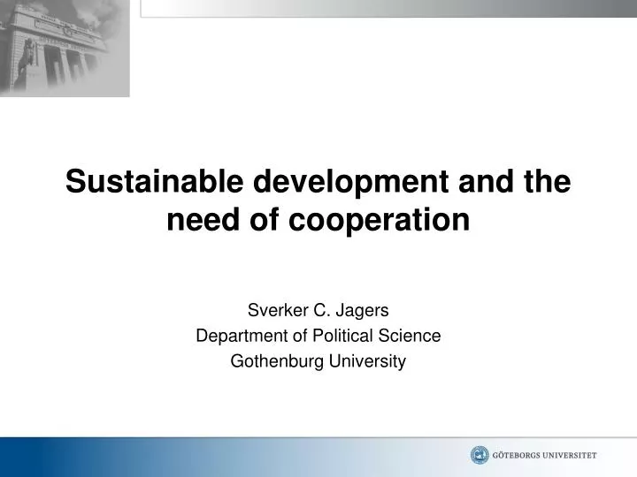 sustainable development and the need of cooperation