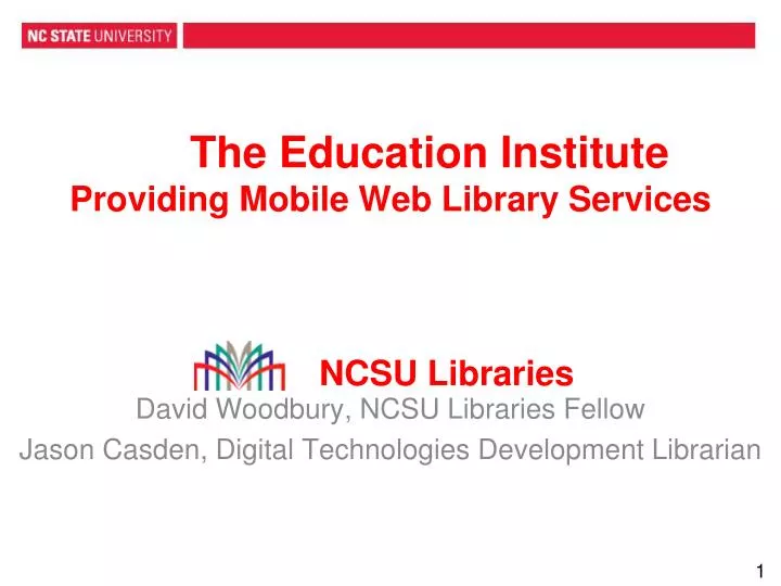 the education institute providing mobile web library services