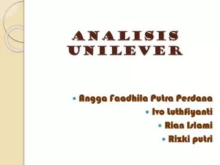 analisis unilever