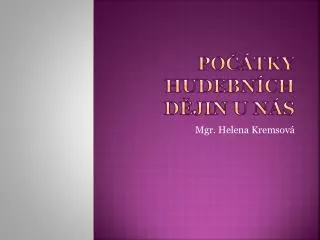 po tky hudebn ch d jin u n s