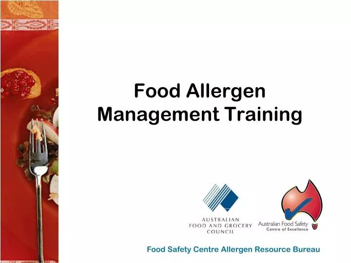 food allergen management training