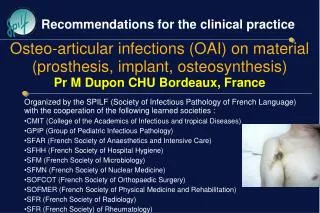 Recommendations for the clinical practice