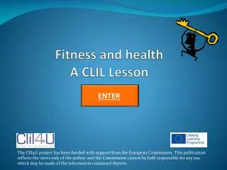 Fitness and health A CLIL Lesson