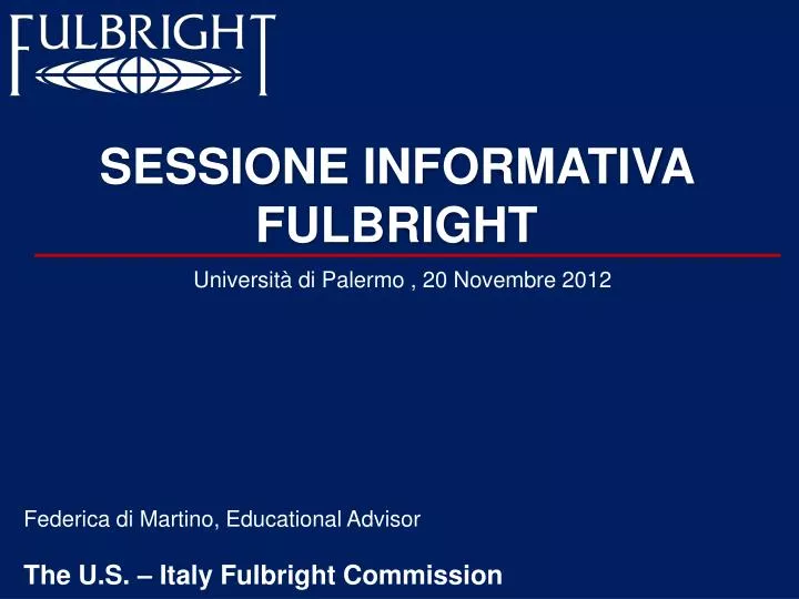 sessione informativa fulbright