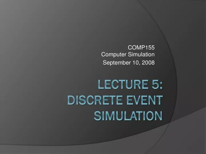 comp155 computer simulation september 10 2008